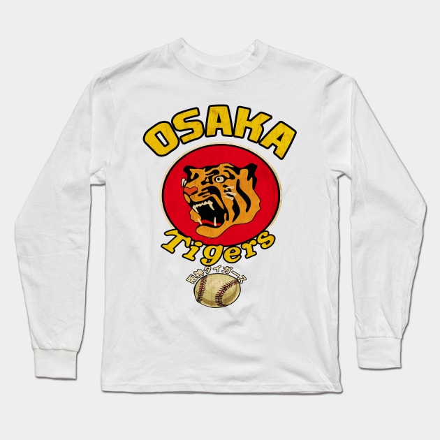 Osaka Tigers 1935 // Vintage Sport Logo Long Sleeve T-Shirt by Kiranamaraya